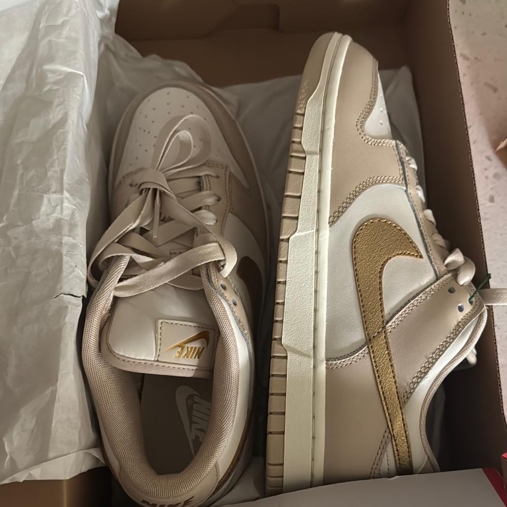 Nike Cream and Brown Sneakers